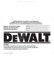 Dewalt DCF620 Manual De Instrucciones