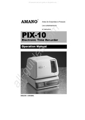 Amano PIX-10 Manual De Operación