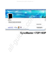 Samsung SyncMaster 193P Manual Del Usuario