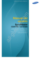 Samsung SyncMaster C27A750X Manual Del Usuario