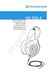 Sennheiser HD 500 A Instrucciones De Uso