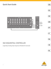 Behringer 960 SEQUENTIAL Guia De Inicio Rapido