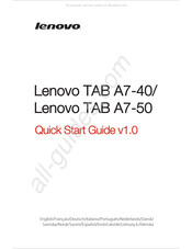 Lenovo TAB A7-50 Manual Del Usuario