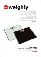 Eldom weighty GWO250 Instrucciones De Uso