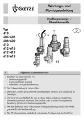 Goetze 618/619 Instrucciones De Montaje Y Mantenimiento