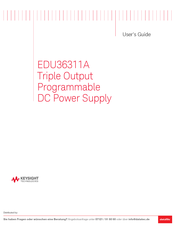 Keysight Technologies EDU36311A Manual Del Usuario