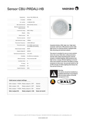 Vadsbo CBU-PIRDALI-HB Manual De Instrucciones