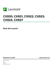 Lexmark CX927 Guia Del Usuario