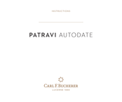 Carl F. Bucherer PATRAVI AUTODATE Manual Del Usuario