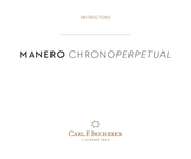 Carl F. Bucherer MANERO CHRONOPERPETUAL Manual Del Usuario