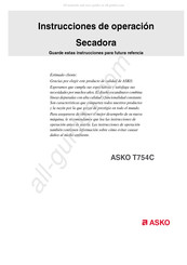 Asko T754C Instrucciones De Operación