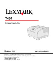 Lexmark T430 Guia De Instalacion