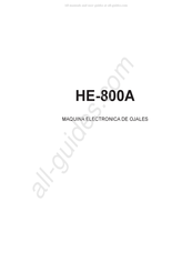 Brother HE-800A Manual Del Usuario