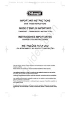 DeLonghi 6507l Instrucciones Importantes