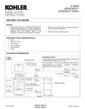 Kohler K-6880 Instrucciones De Instalación