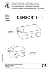 KaVo DENSOR I Instrucciones Para El Uso, De Mantenimiento Y De Montaje