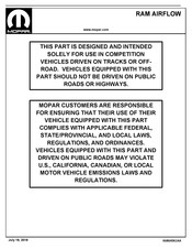 Mopar RAM AIRFLOW Manual Del Usuario