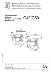 KaVo G50 Instrucciones Para El Uso, Mantenimiento Y Montaje