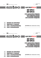 ANTEO MICROPLUS MP 075 H Uso Y Mantenimiento