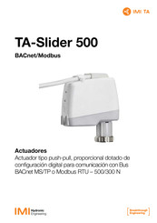 IMI Hydronic TA-Slider 500 Manual Del Usuario