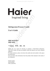 Haier HRF-663DSB2 Manual De Usuario