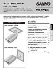Sanyo VCC-XZ600N Manual De Instalación