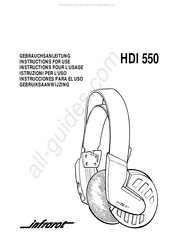 Sennheiser infrarot HDI 550 Instrucciones Para El Uso