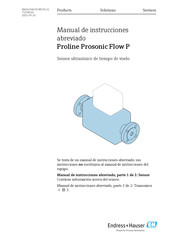 Endress+Hauser Proline Prosonic Flow P Manual De Instrucciones