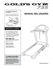 Gold's Gym GETL80815.0 Manual Del Usuario