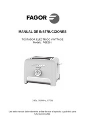 Fagor FGE361 Manual De Instrucciones