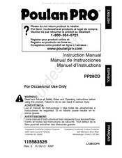 Poulan Pro PP28CD Manual De Instrucciones