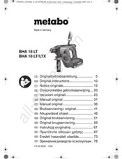 Metabo BHA 18 LT Manual Original