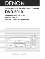 Denon DVD-5910 Instrucciones De Operación