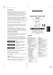 Honda GX100 Manual Del Propietário