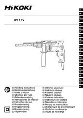 HIKOKI DV 16V Instrucciones De Manejo