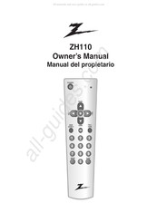 AmerTac Zenith ZH110 Manual Del Propietário