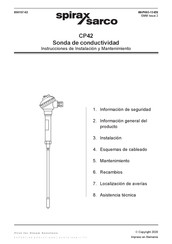 Spirax Sarco CP42 Instrucciones De Instalación Y Mantenimiento