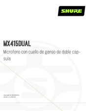 Shure MX415DUAL Guia De Inicio Rapido