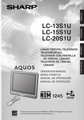 Sharp LC-20S1U Manual De Operación