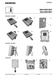 Siemens RDH10RF/SET Notas De Montaje Y Ubicación