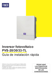 Fimer PVS-20-TL Guía De Instalación Rápida