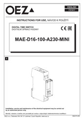 OEZ MAE-D16-100-A230-MINI Instrucciones De Uso
