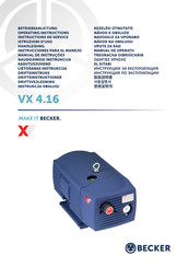 Becker VX 4.16 Instrucciones Para El Manejo