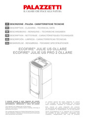 Palazzetti ECOFIRE Serie Descripción - Limpieza - Características Técnicas