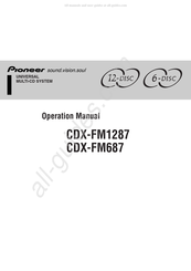 Pioneer CDX-FM687 Manual De Operación