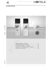 Hafele DT 700 Instrucciones De Funcionamiento