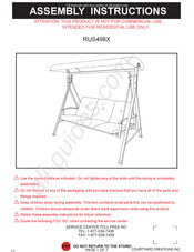 Garden Winds RUS498X Instrucciones De Montaje