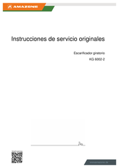 Amazone KG 6002-2 Instrucciones De Servicio Originales