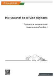 Amazone Avant 6002-2 Instrucciones De Servicio Originales