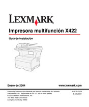 Lexmark X422 Manual De Instrucciones